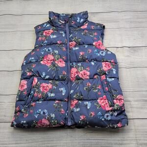 13/14 Next Blue Floral Puffer Vest